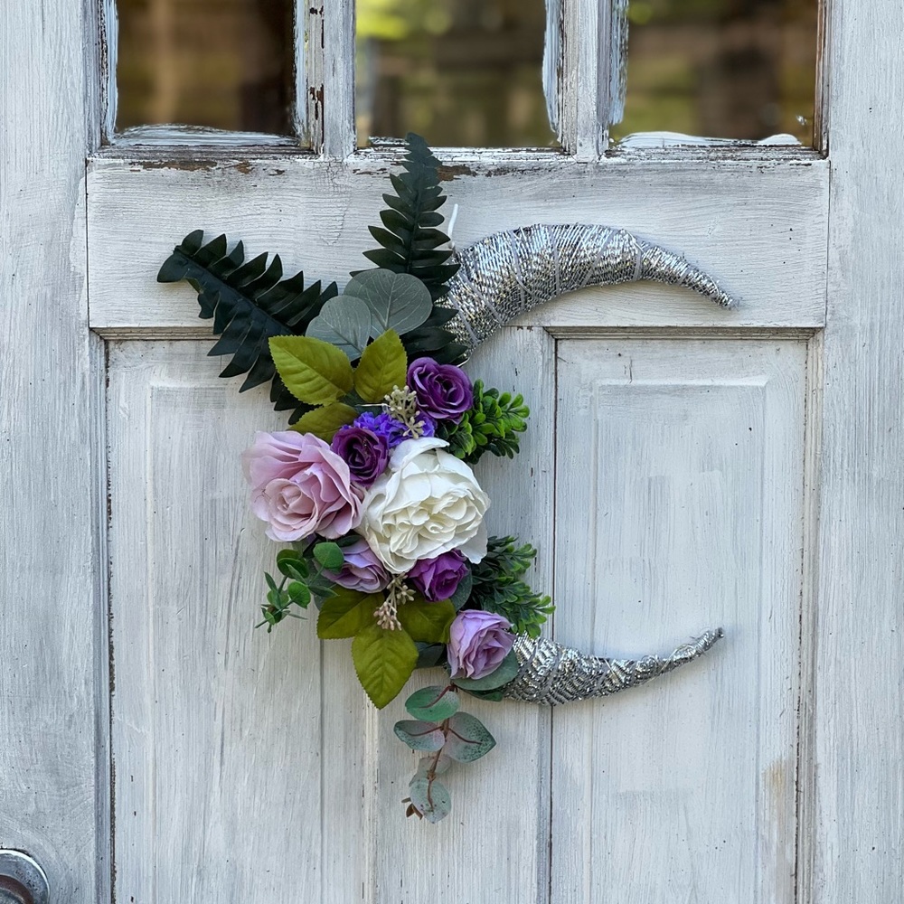 Crescent Moon Floral Wreath